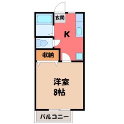 宇都宮駅 バス11分  峰町南下車：停歩6分 2階の物件間取画像